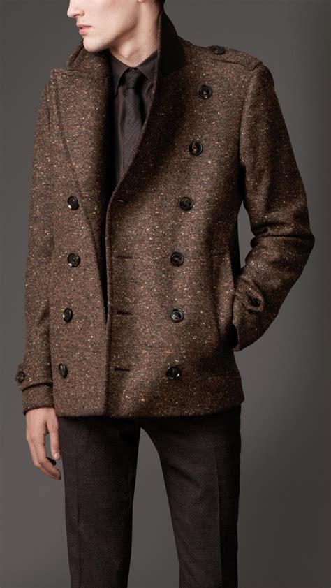 burberry mens winter coat|Burberry wool pea coats men's.